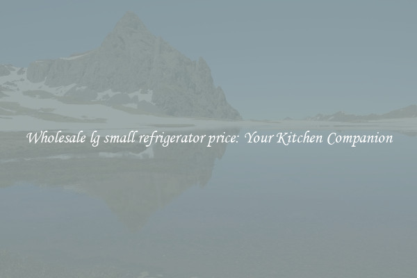 Wholesale lg small refrigerator price: Your Kitchen Companion