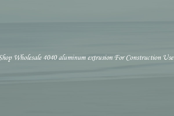 Shop Wholesale 4040 aluminum extrusion For Construction Uses