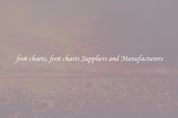 foot charts, foot charts Suppliers and Manufacturers