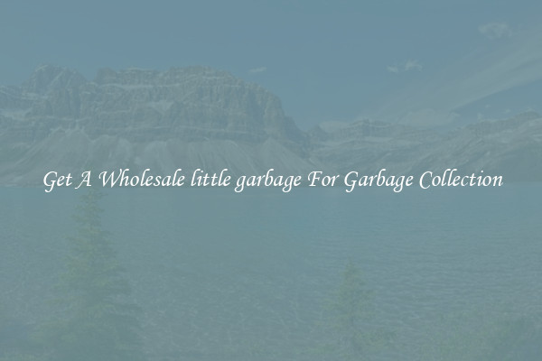 Get A Wholesale little garbage For Garbage Collection