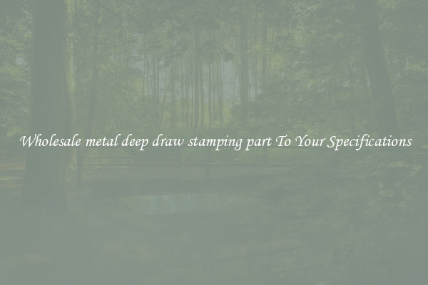 Wholesale metal deep draw stamping part To Your Specifications