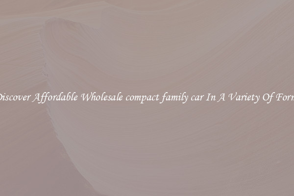 Discover Affordable Wholesale compact family car In A Variety Of Forms