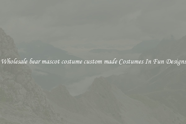 Wholesale bear mascot costume custom made Costumes In Fun Designs