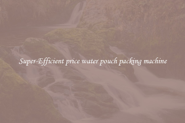 Super-Efficient price water pouch packing machine