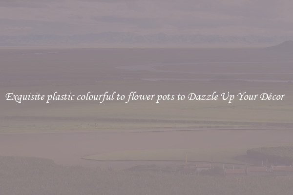 Exquisite plastic colourful to flower pots to Dazzle Up Your Décor  