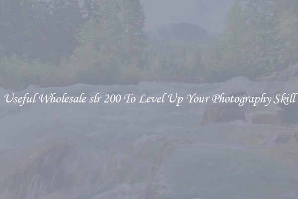 Useful Wholesale slr 200 To Level Up Your Photography Skill