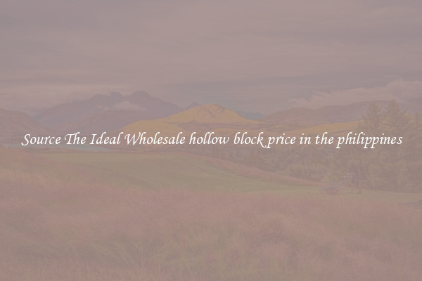 Source The Ideal Wholesale hollow block price in the philippines